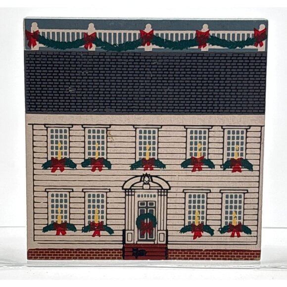 The Cats Meow New England Christmas Series Hunter House 1989 Collectible Wooden - Picture 1 of 4
